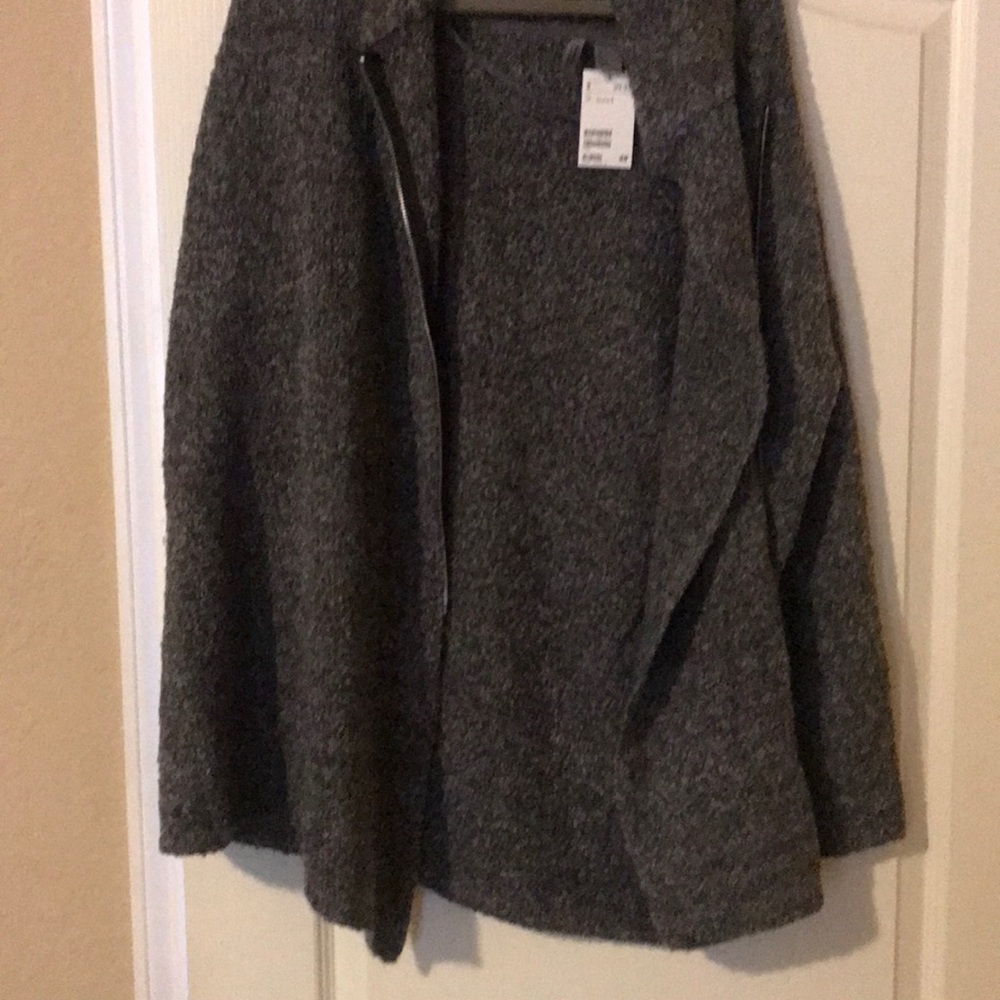 Brand Grey Long Zipper Sweater